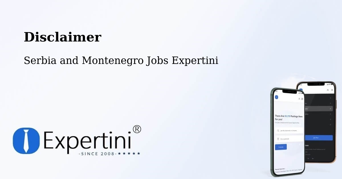 Disclaimer – Bracebridge - Serbia and Montenegro Jobs Expertini